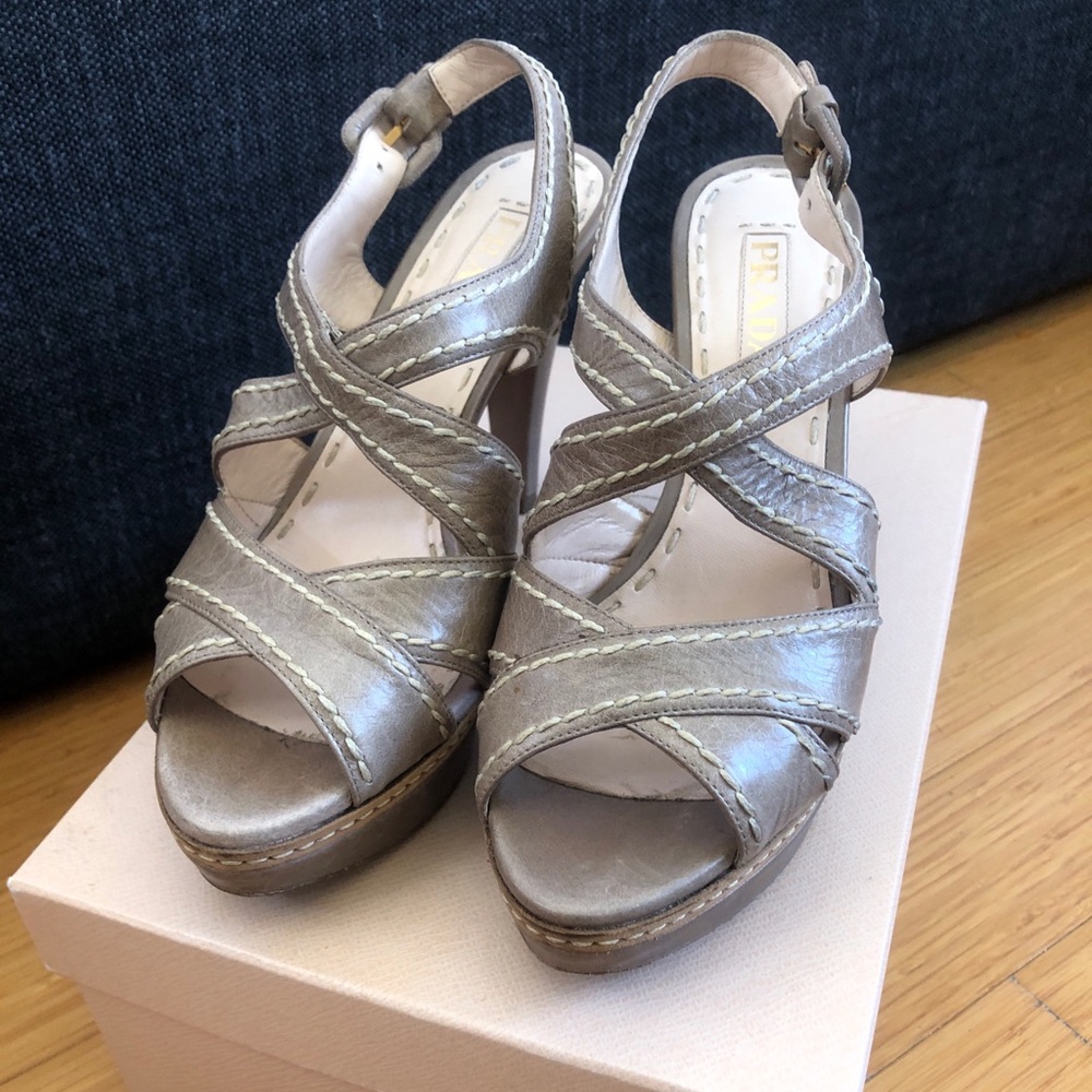 Prada Calzature Donna cross strap sandals